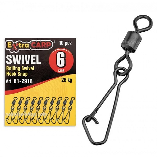 Extra Carp Rolling Swivel Hook Snap karabinjer 8