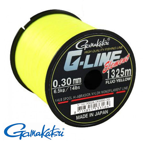 Gamakatsu G-Line element fluo yellow 0.30mm 1325m najlon