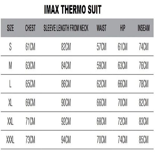 Imax Oceanic Thermo Suit/Fiery Red Ink termo odelo XL