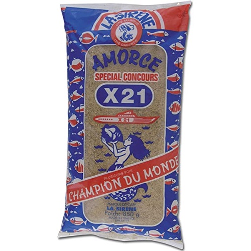 Pack La Sirène X21 : Seau à Amorce + Couvercle + 4 Amorces + 2 Lignes Montées, Pêche Au Coup