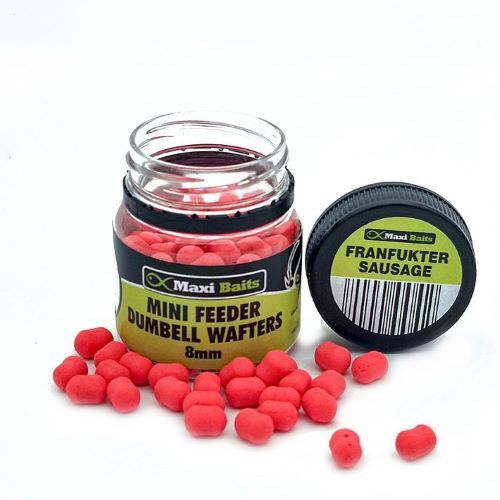 Maxi Baits Mini Feeder Dumbell Wafters 8mm Strawberry
