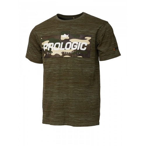 Prologic Bark Print Burnt Olive Green M majica 